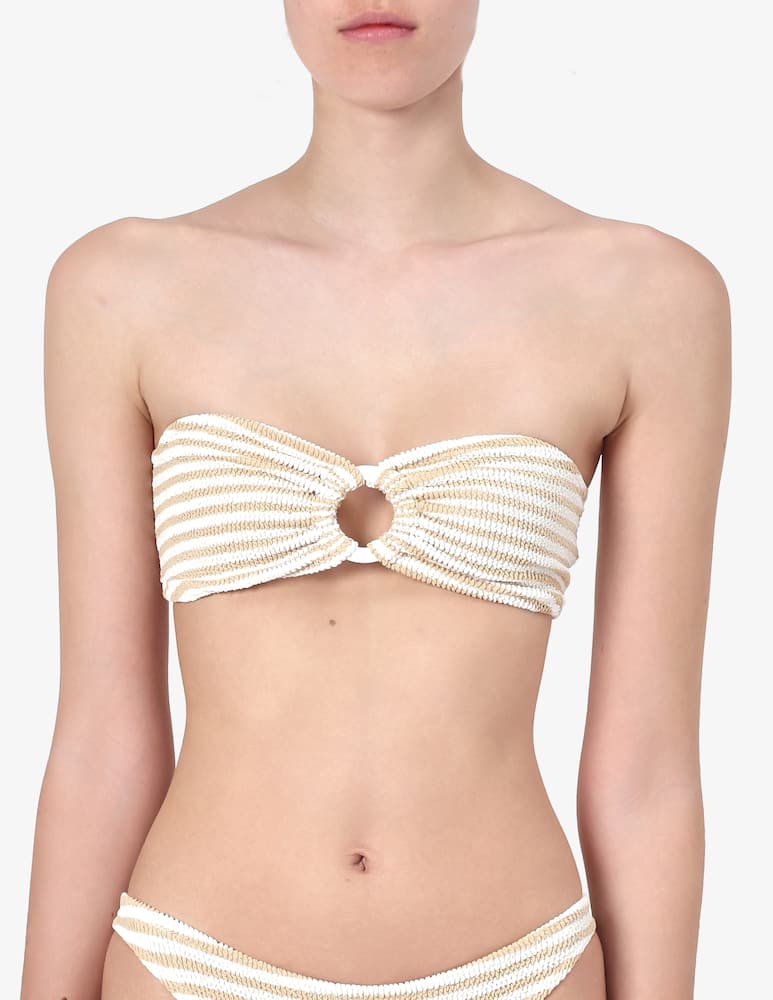 rinascente MC2 Saint Barth Yulia crinkle bandeau bikini top