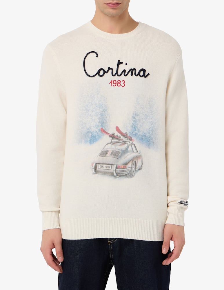 rinascente MC2 Saint Barth Heron print round-neck sweater