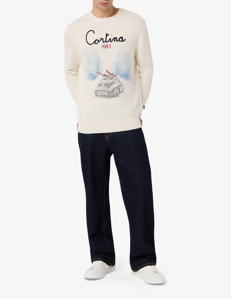 rinascente MC2 Saint Barth Heron print round-neck sweater