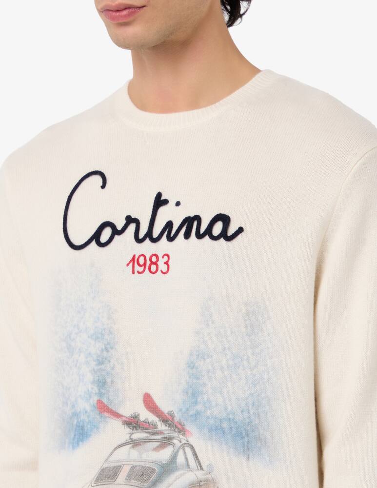 rinascente MC2 Saint Barth Heron print round-neck sweater