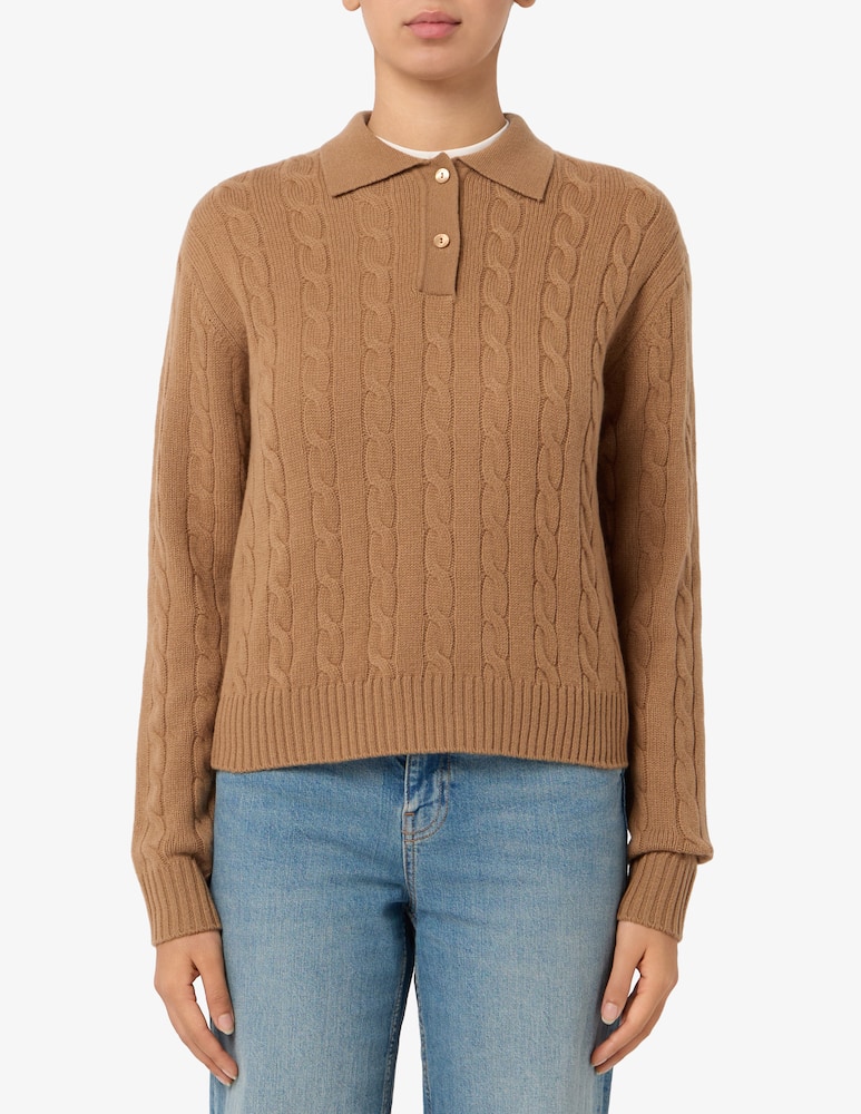 rinascente MC2 Saint Barth Cable knit polo jumper