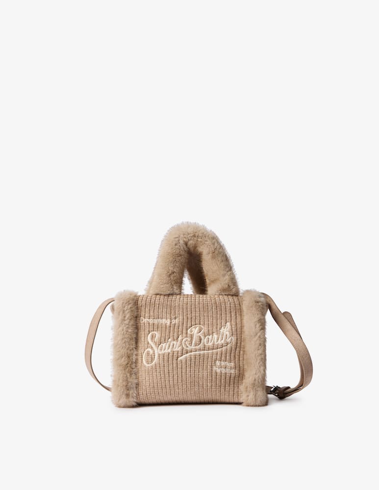 rinascente MC2 Saint Barth Faux fur tote bag with strap