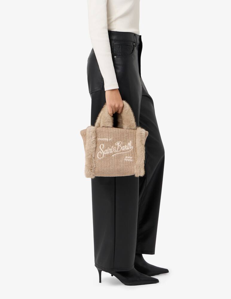 rinascente MC2 Saint Barth Faux fur tote bag with strap