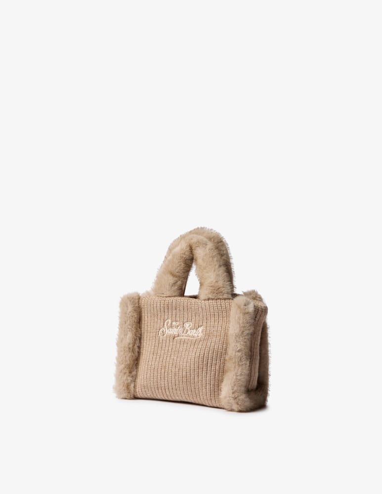 rinascente MC2 Saint Barth Faux fur tote bag with strap