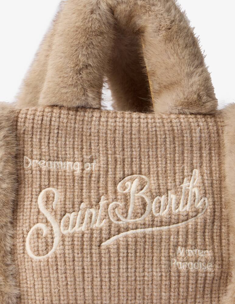 rinascente MC2 Saint Barth Faux fur tote bag with strap