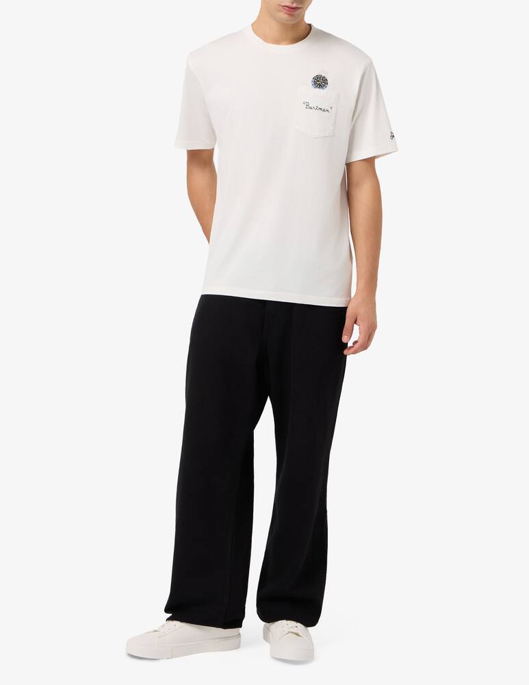 rinascente MC2 Saint Barth T-shirt Connor con tasca ricamata