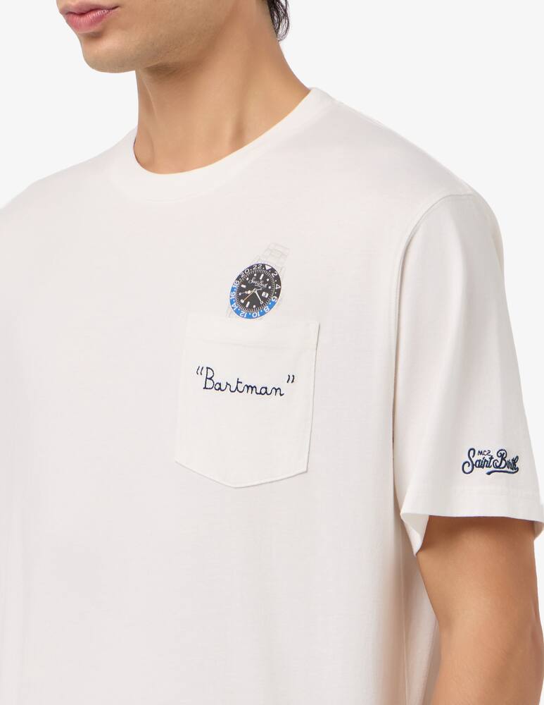 rinascente MC2 Saint Barth T-shirt Connor con tasca ricamata