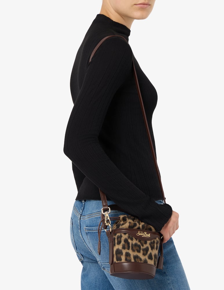 rinascente MC2 Saint Barth Leopard bucket bag