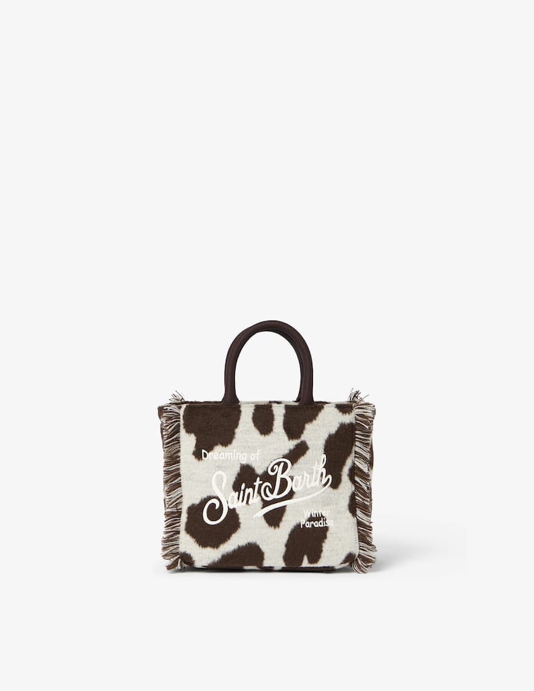 rinascente MC2 Saint Barth Cow print mini tote bag