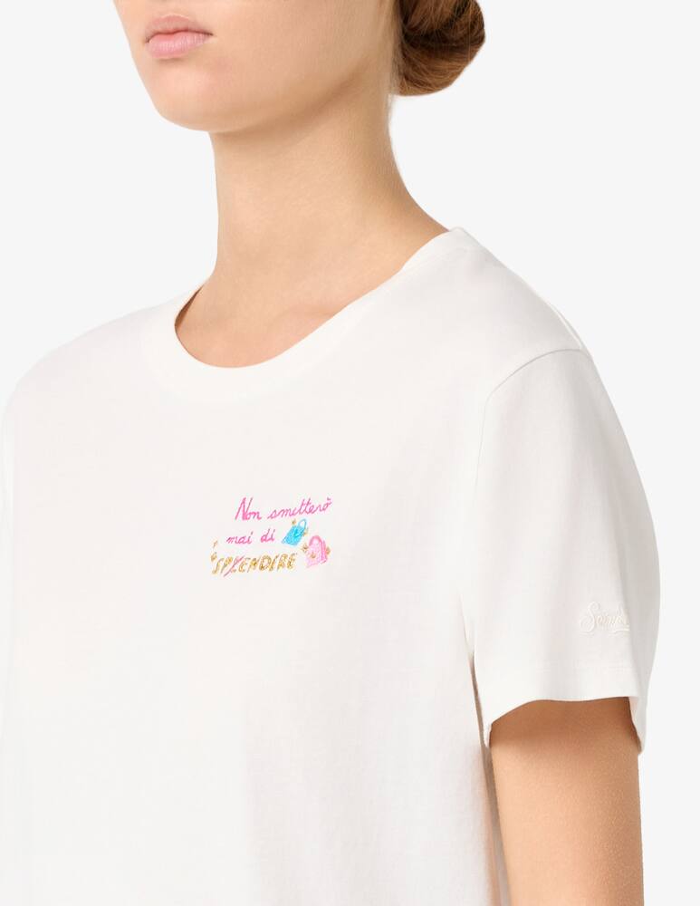 rinascente MC2 Saint Barth Embroidered cotton t-shirt