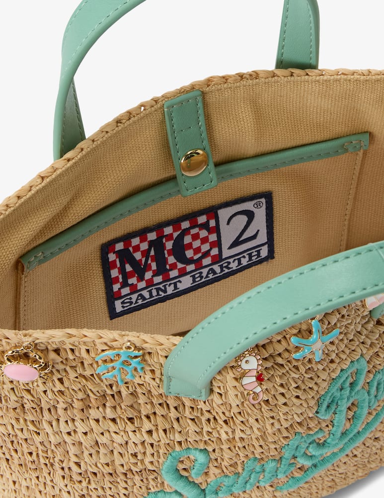 rinascente MC2 Saint Barth Raffia charm shoulder bag