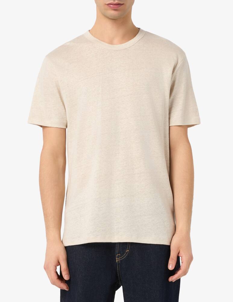 rinascente MC2 Saint Barth T-shirt in lino girocollo