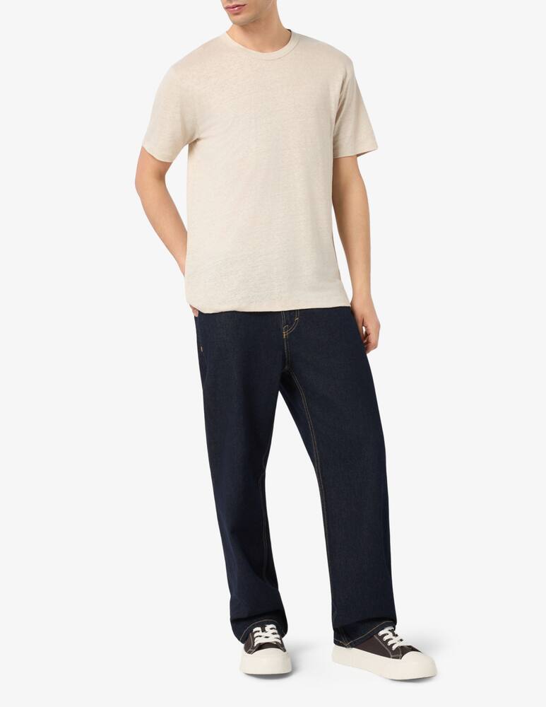 rinascente MC2 Saint Barth T-shirt in lino girocollo