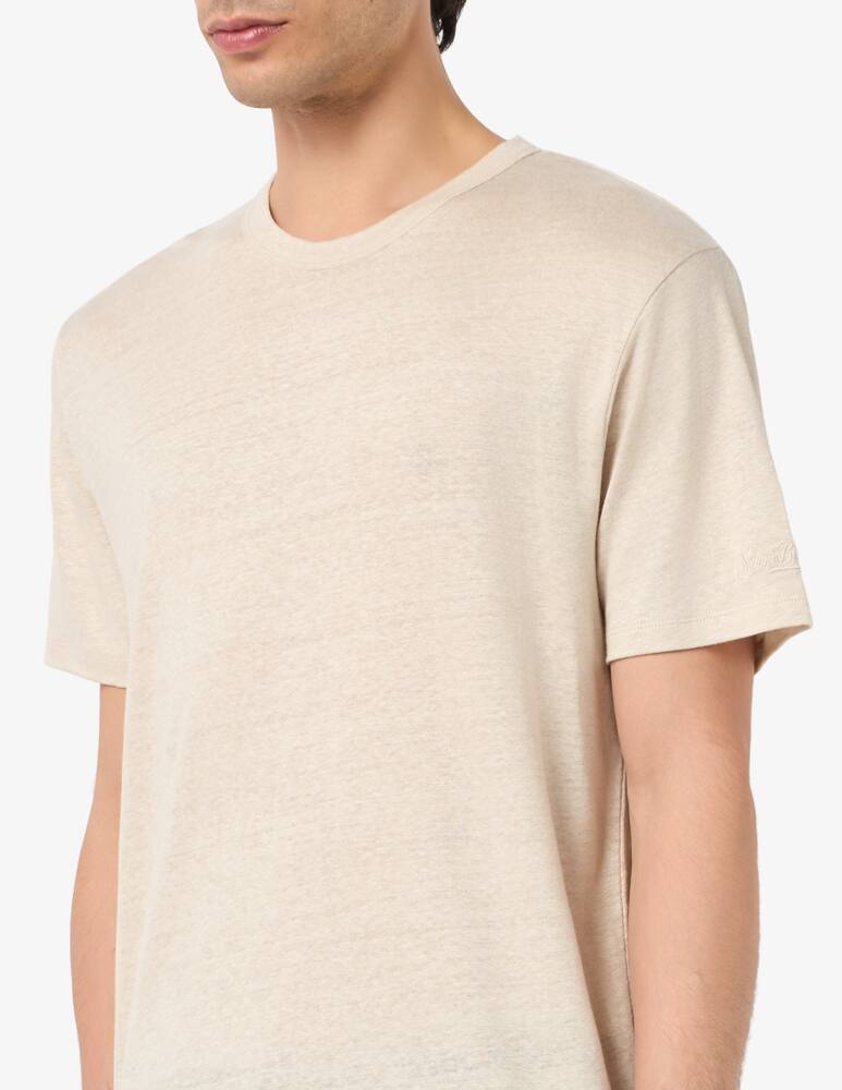 rinascente MC2 Saint Barth T-shirt in lino girocollo