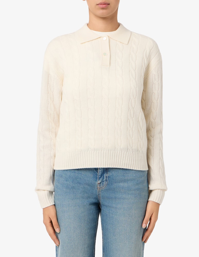 rinascente MC2 Saint Barth Cable knit polo jumper