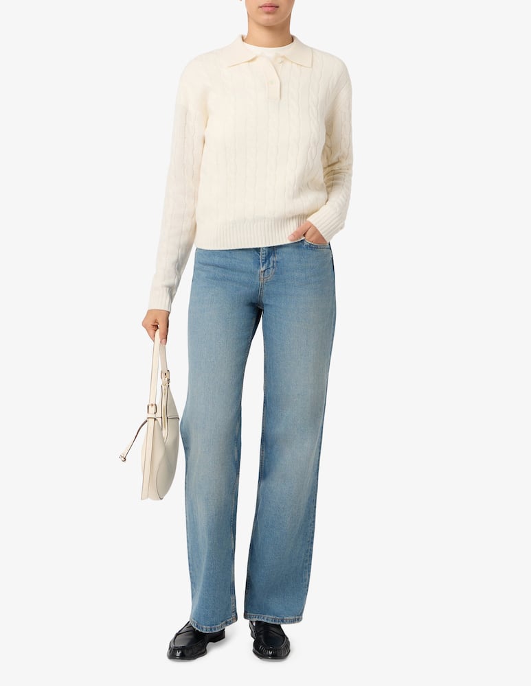 rinascente MC2 Saint Barth Cable knit polo jumper