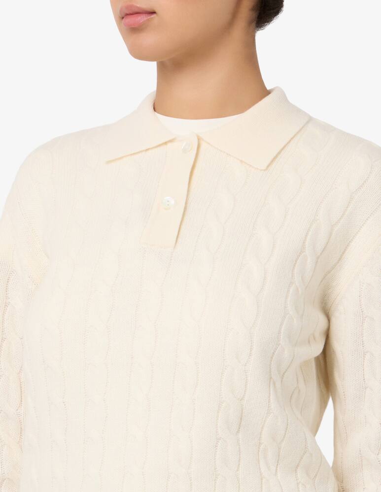 rinascente MC2 Saint Barth Cable knit polo jumper