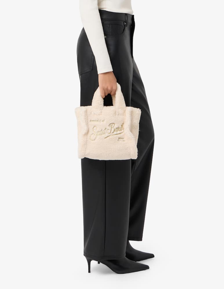 rinascente MC2 Saint Barth Teddy faux fur shoulder bag