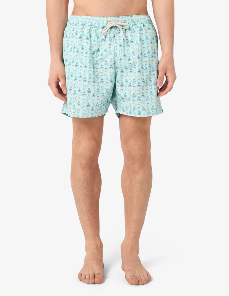 rinascente MC2 Saint Barth Lightning micro print swim shorts