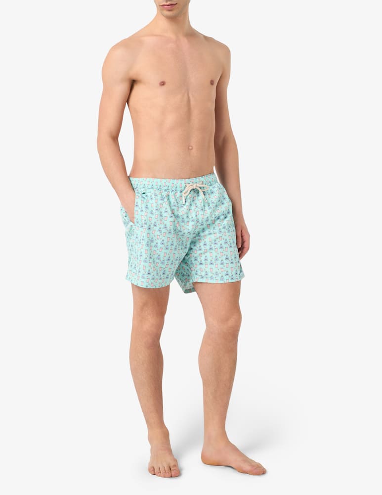 rinascente MC2 Saint Barth Lightning micro print swim shorts