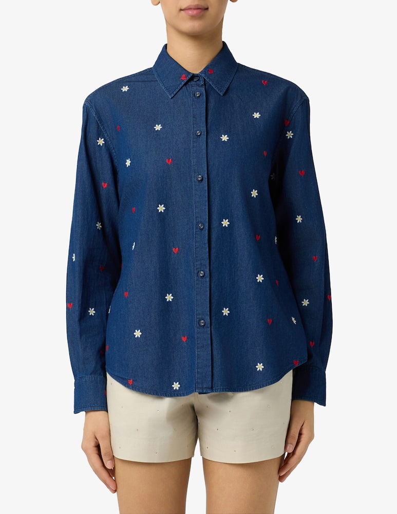rinascente MC2 Saint Barth Embroidered long sleeve shirt