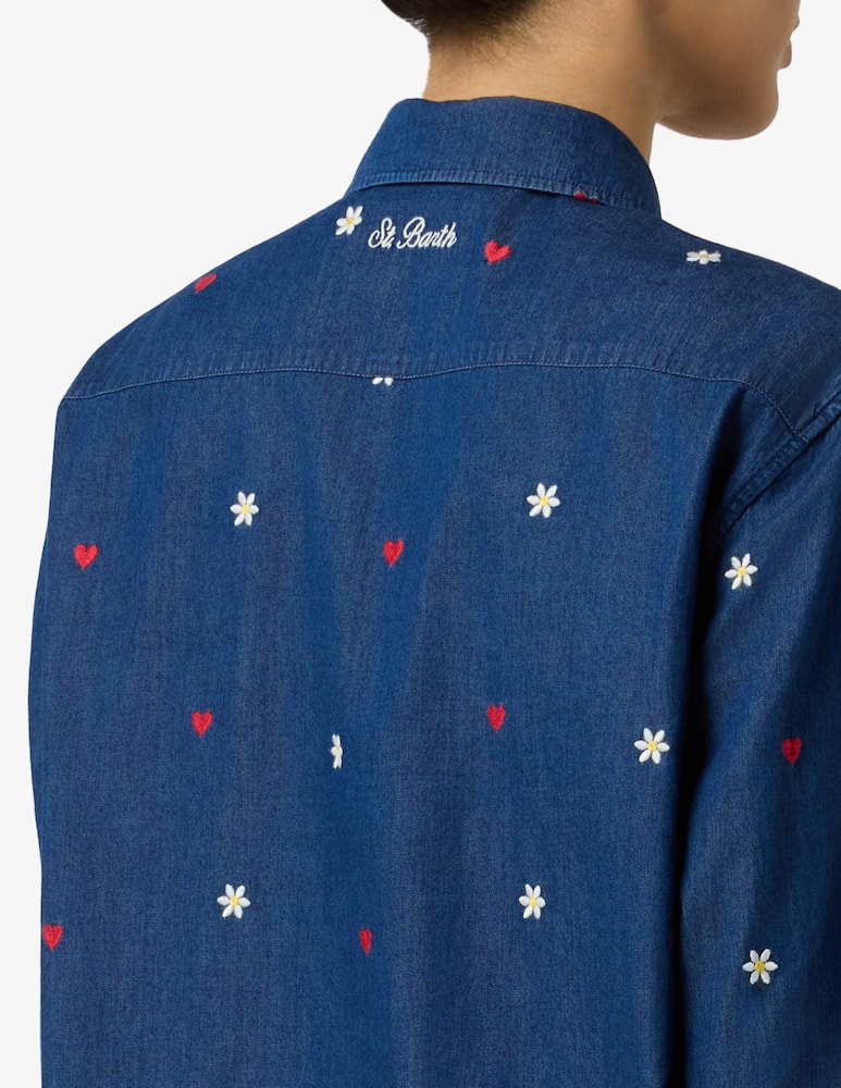 rinascente MC2 Saint Barth Embroidered long sleeve shirt