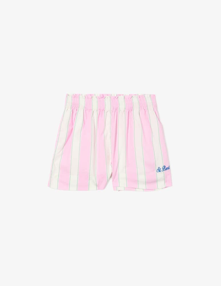rinascente MC2 Saint Barth Striped cotton shorts