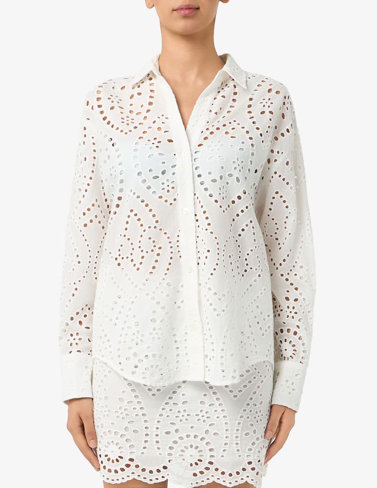 rinascente MC2 Saint Barth Broderie anglaise shirt