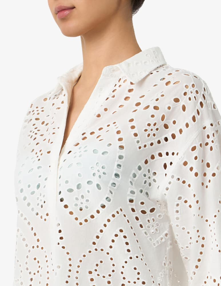 rinascente MC2 Saint Barth Broderie anglaise shirt