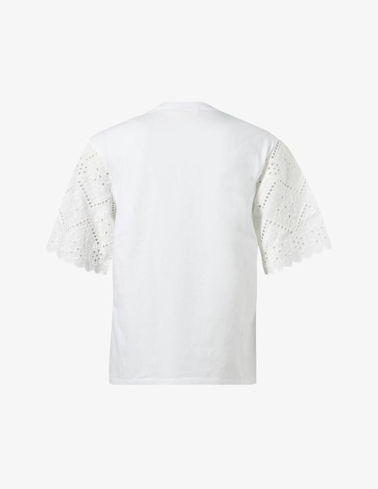 rinascente MC2 Saint Barth T-shirt con maniche sangallo