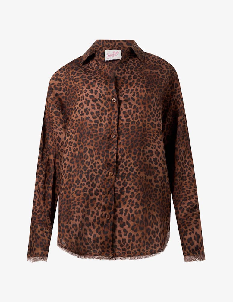 rinascente MC2 Saint Barth Leopard print long sleeve shirt