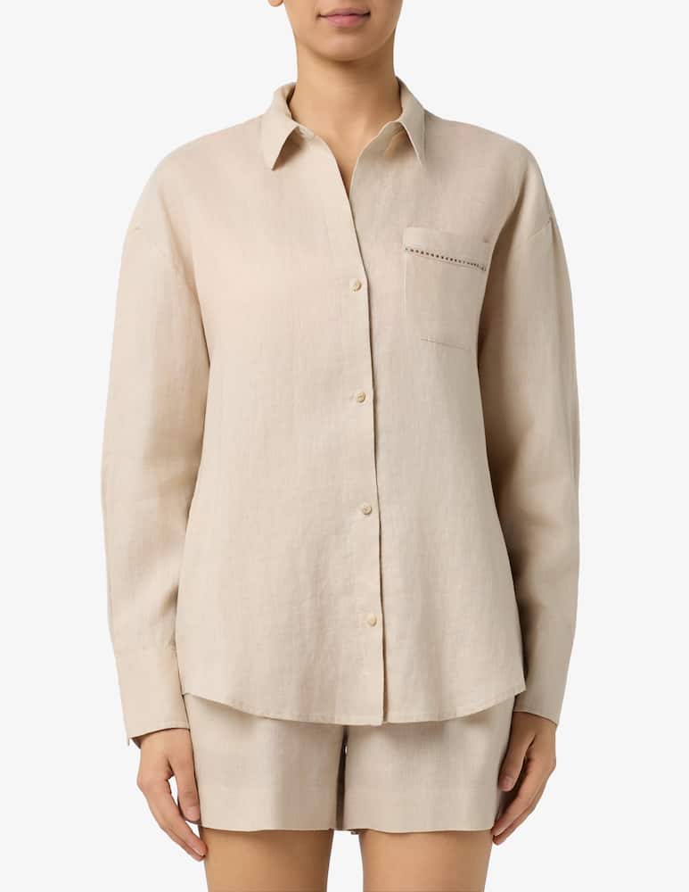 rinascente MC2 Saint Barth Camicia in lino con taschino