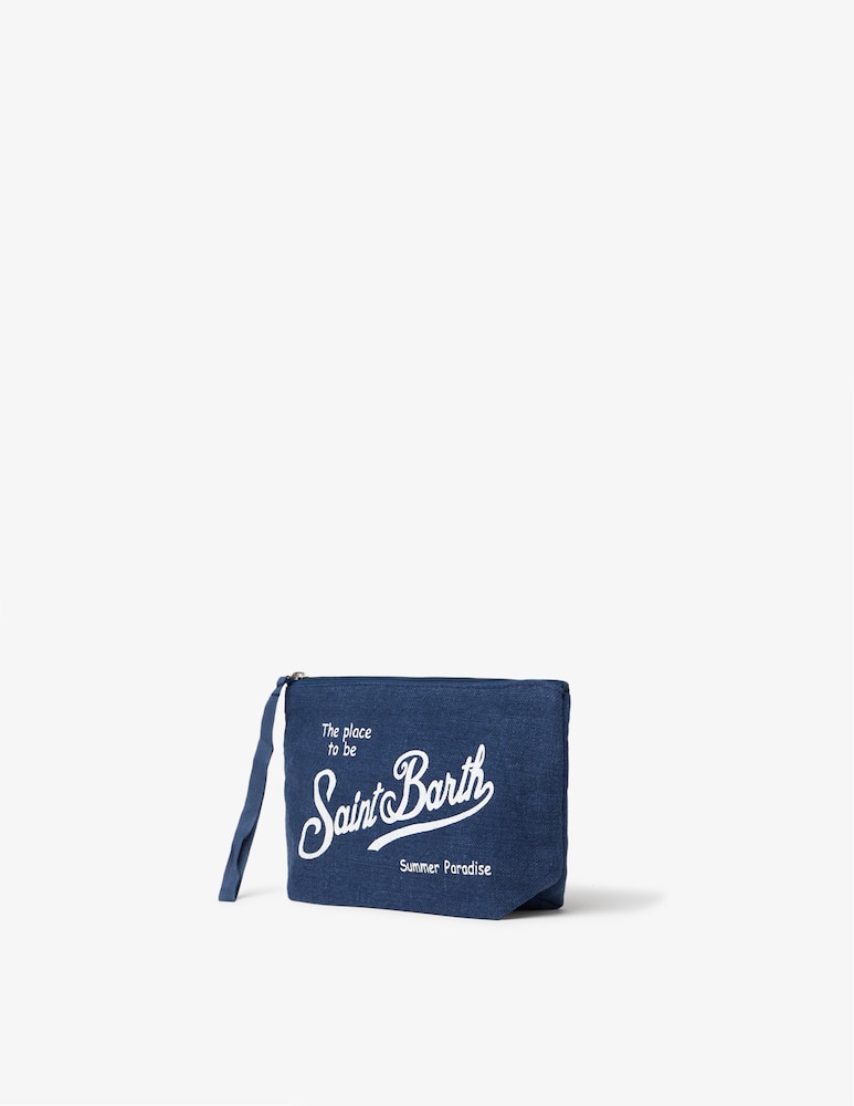 rinascente MC2 Saint Barth Linen pochette pouch