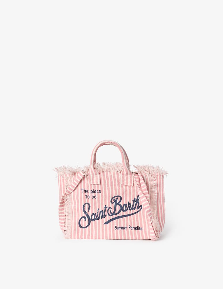 rinascente MC2 Saint Barth Striped hand bag with shoulder strap