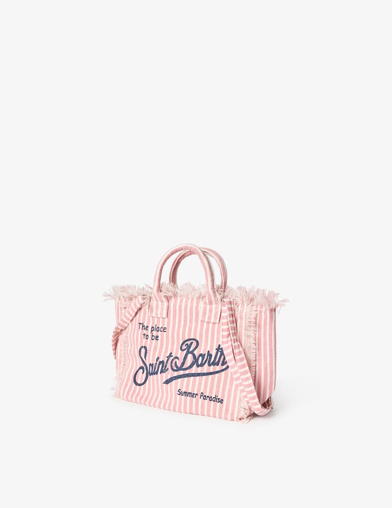 rinascente MC2 Saint Barth Striped hand bag with shoulder strap