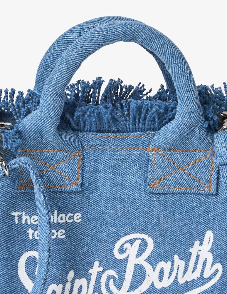 rinascente MC2 Saint Barth Small denim tote bag with strap
