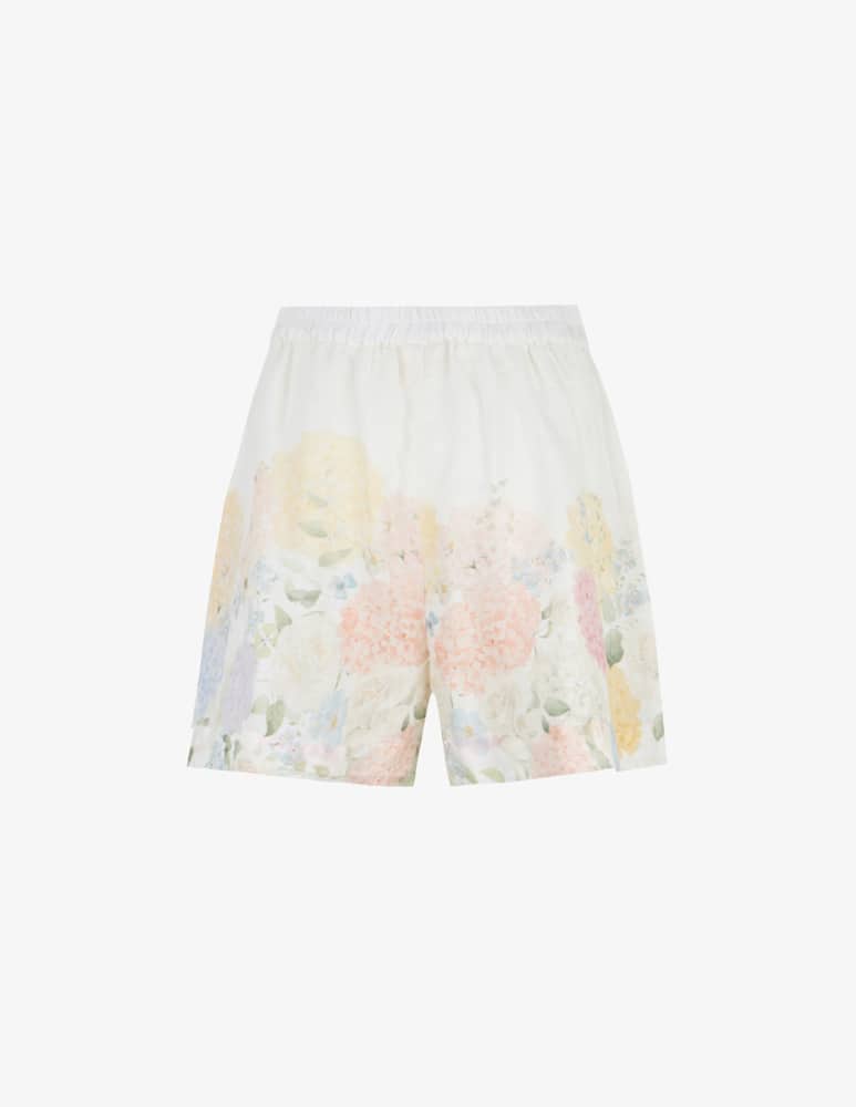 rinascente MC2 Saint Barth Shorts con stampa floreale in lino