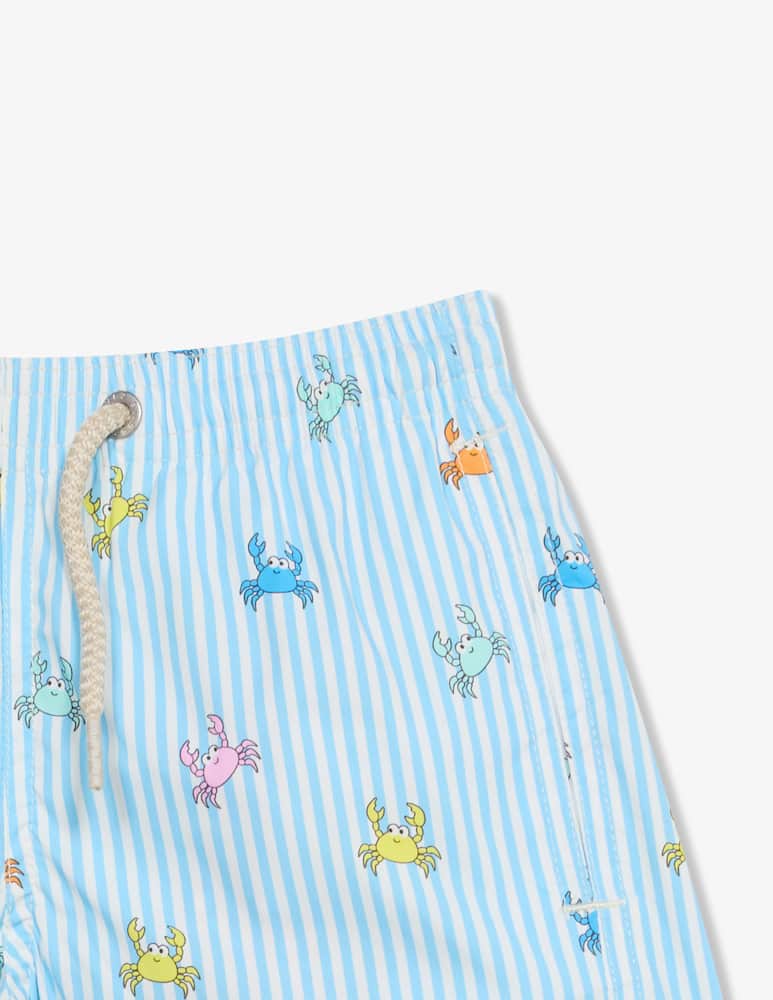 rinascente MC2 Saint Barth Crab print striped shorts