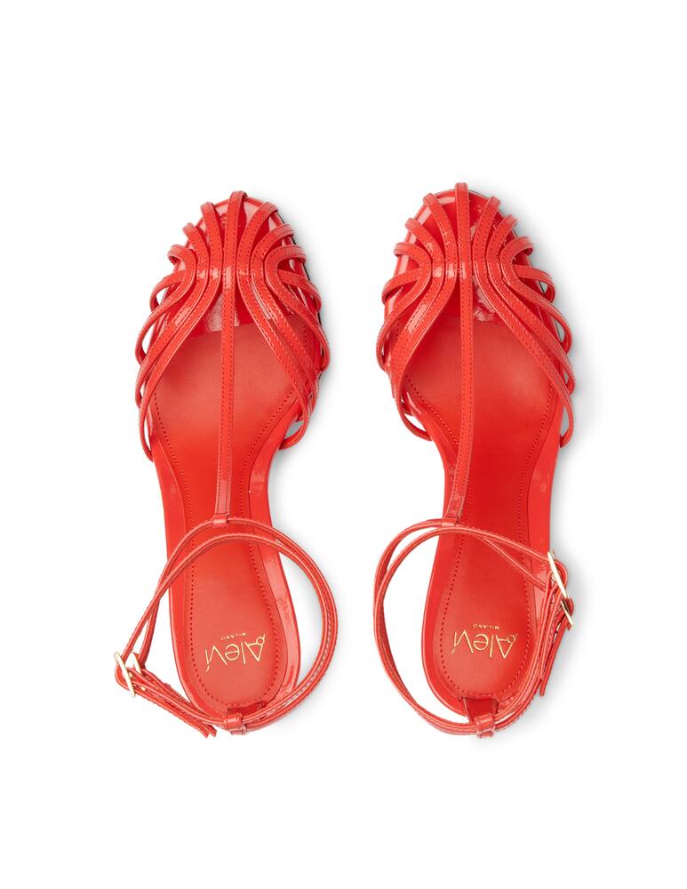 rinascente Alevì Scarpe con tacco in pelle Anna - arancione