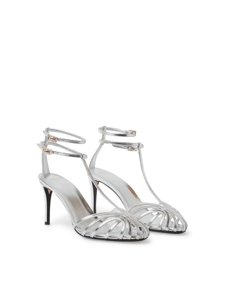 rinascente Alevì Anna leather heeled shoes - silver