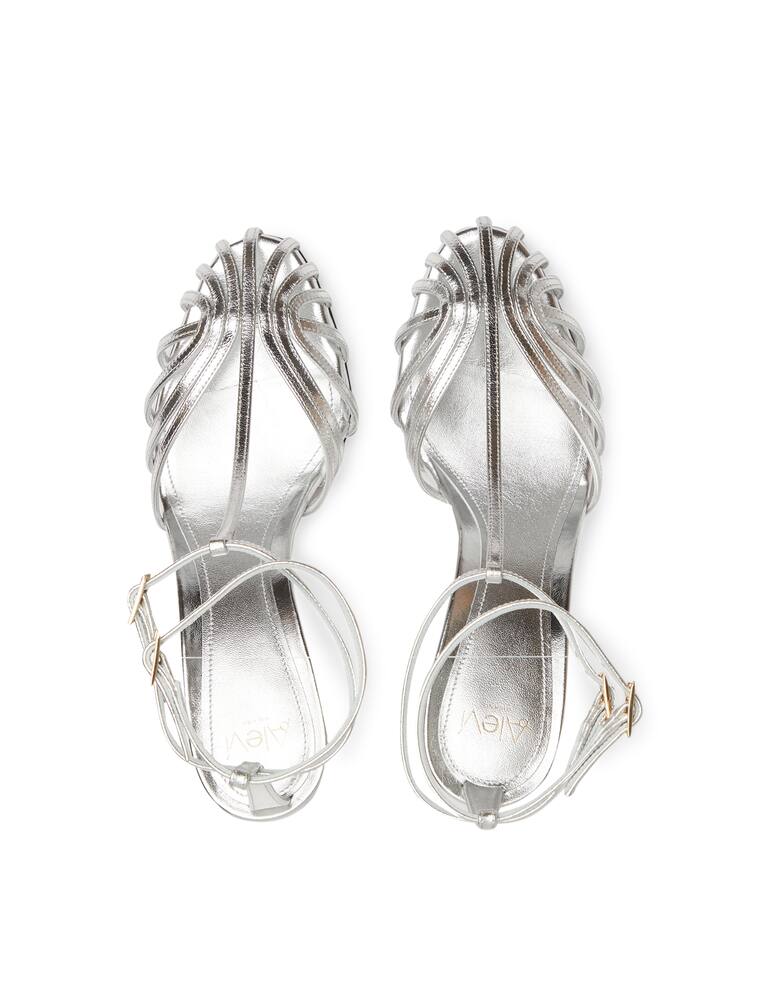 rinascente Alevì Anna leather heeled shoes - silver