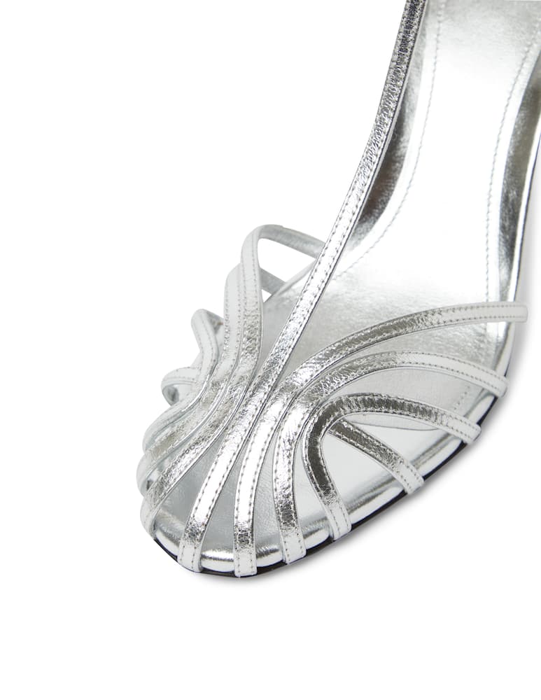 rinascente Alevì Anna leather heeled shoes - silver