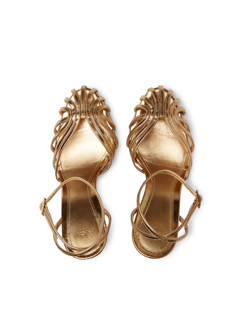 rinascente Alevì Scarpe con tacco in pelle Gloria - oro