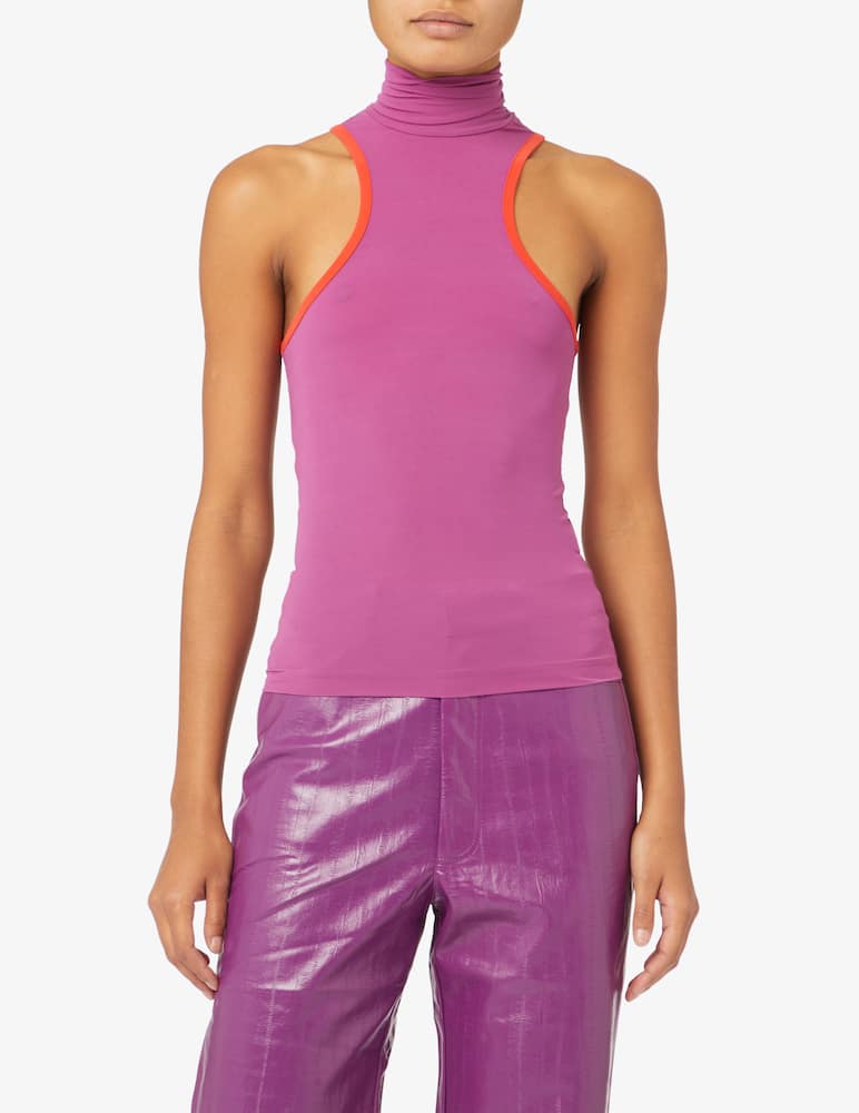 rinascente Sunnei Canotta collo alto Stretch - Viola