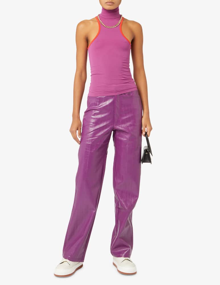 rinascente Sunnei Canotta collo alto Stretch - Viola