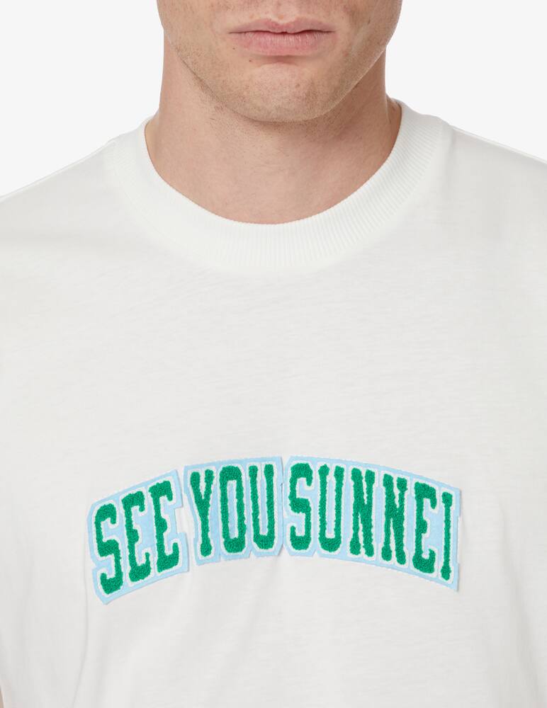 rinascente Sunnei Maglietta classica con patch see you sunnei - Bianco