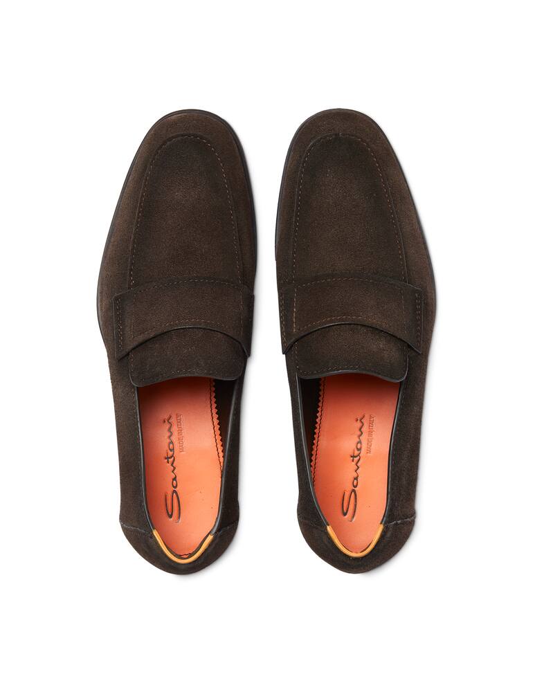 rinascente Santoni Suede hero loafers - brown