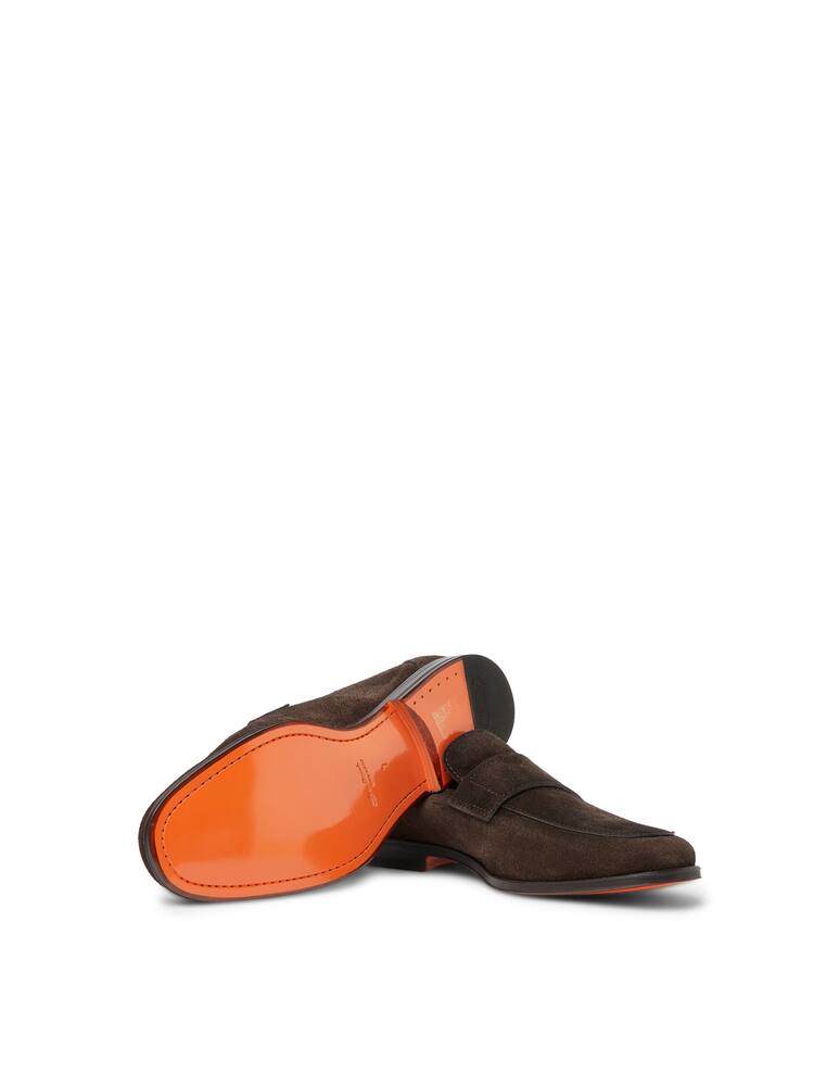 rinascente Santoni Suede hero loafers - brown
