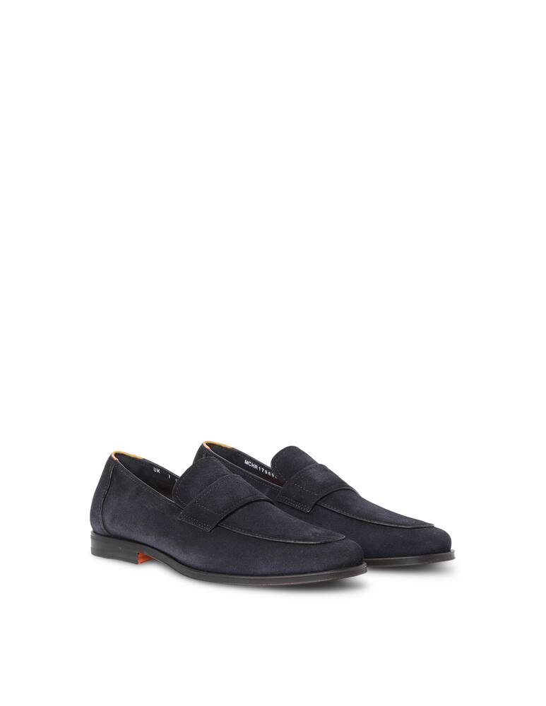 rinascente Santoni Suede hero loafers - blue