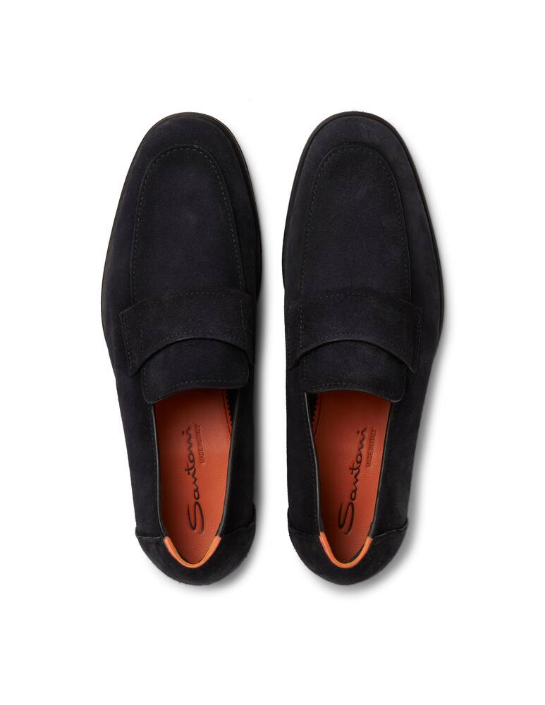 rinascente Santoni Suede hero loafers - blue
